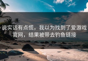 说实话有点慌，我以为找到了爱游戏官网，结果被带去钓鱼链接